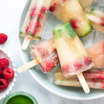 Barley Grass Coconut Water Popsicles