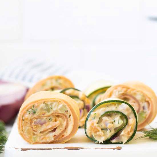 Chickpea Tuna Salad Pinwheels