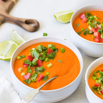 Sweet Potato Nacho Soup