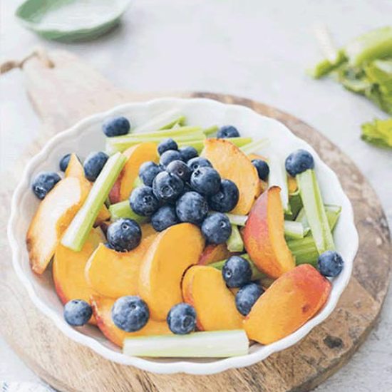 Peaches, Blueberries & Celery 