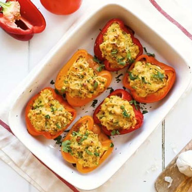 Potato & Herb Stuffed Peppers 