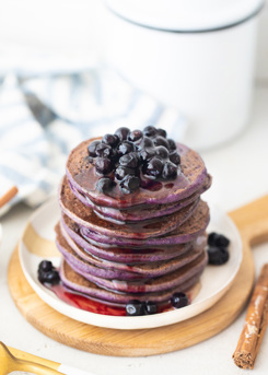 Purple Wild Blueberry Pancakes