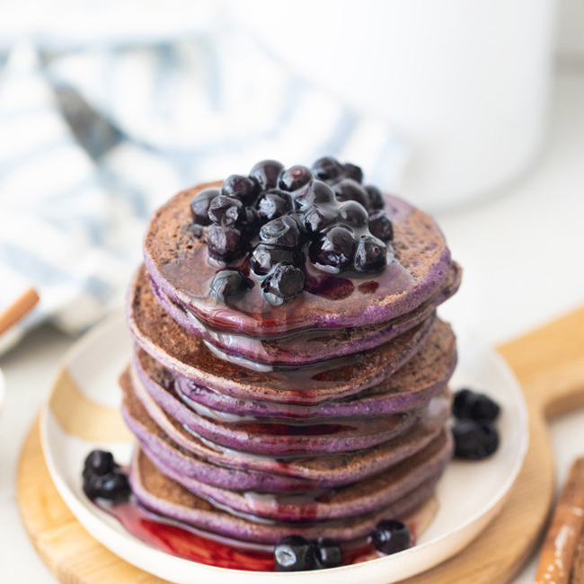 Purple Wild Blueberry Pancakes