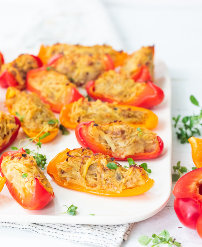 Stuffed Bell Pepper Wedges