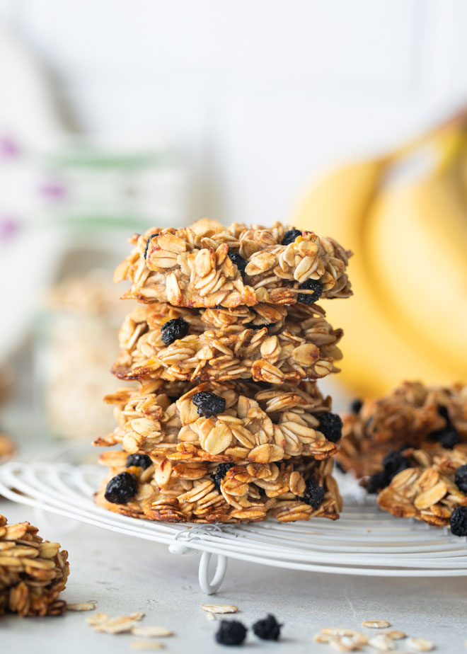 Wild Blueberry Banana Oat Cookies