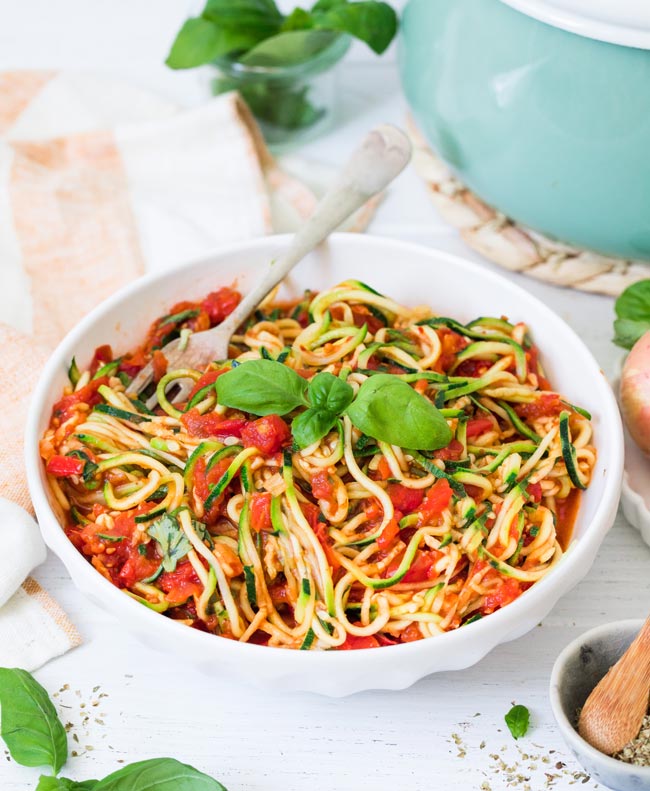 Zucchini Noodles With Marinara Sauce