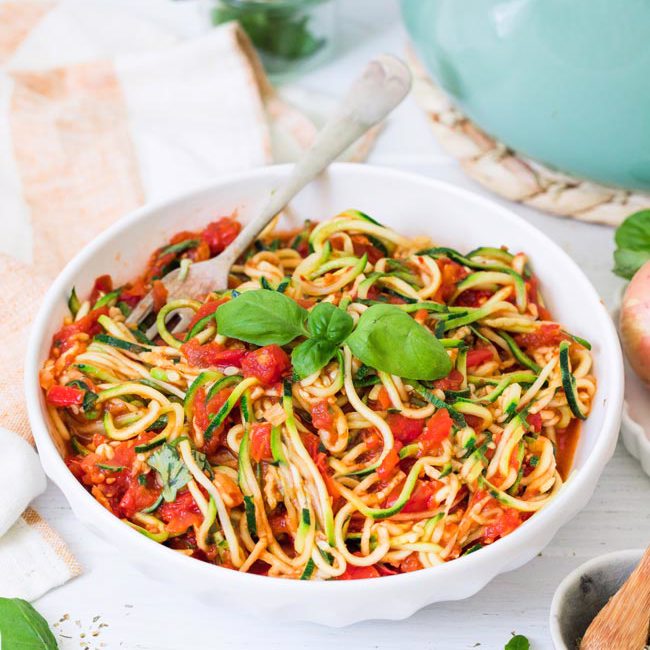 Zucchini Noodles With Marinara Sauce