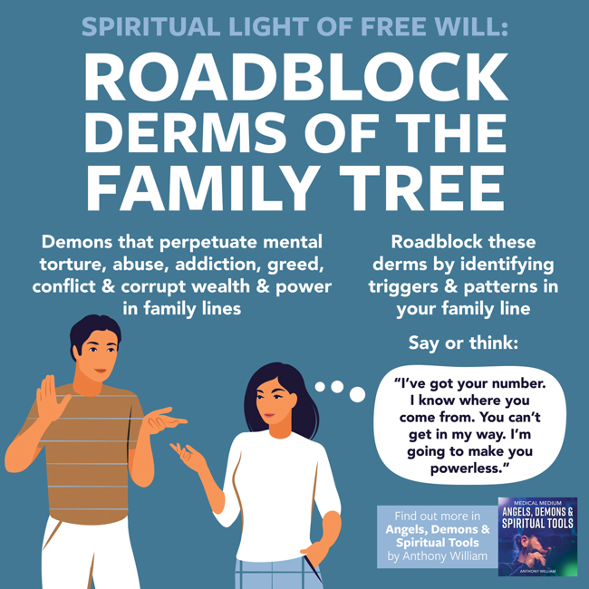 Spiritual Light of Free Will - Roadblock Derms of the Family Tree