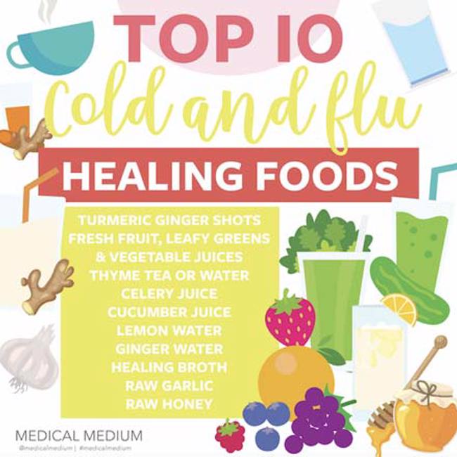 10 Top Cold and Flu Healing Foods
