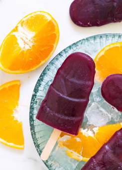 Wild Blueberry & Orange Juice Popsicles