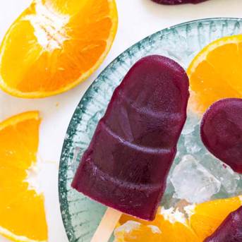 Wild Blueberry & Orange Juice Popsicles