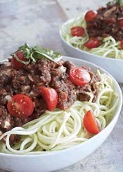 Zucchini Noodle Bolognese 