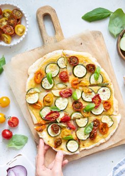 Zucchini Tomato Flatbread