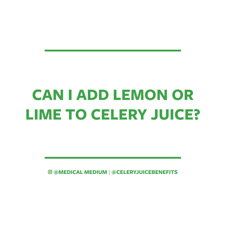 Can I add lemon or lime to celery juice?