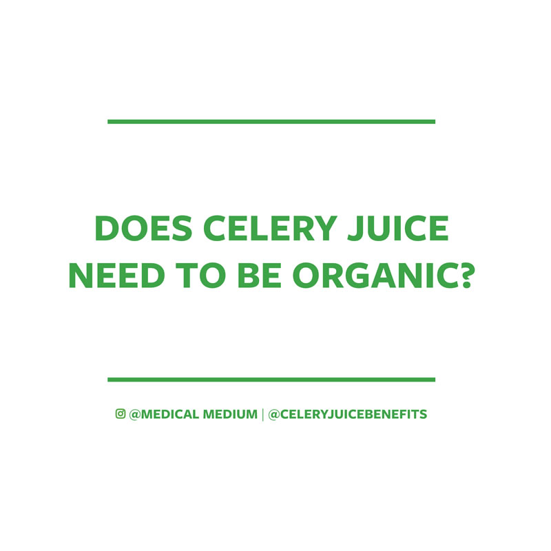 Does celery juice need to be organic?