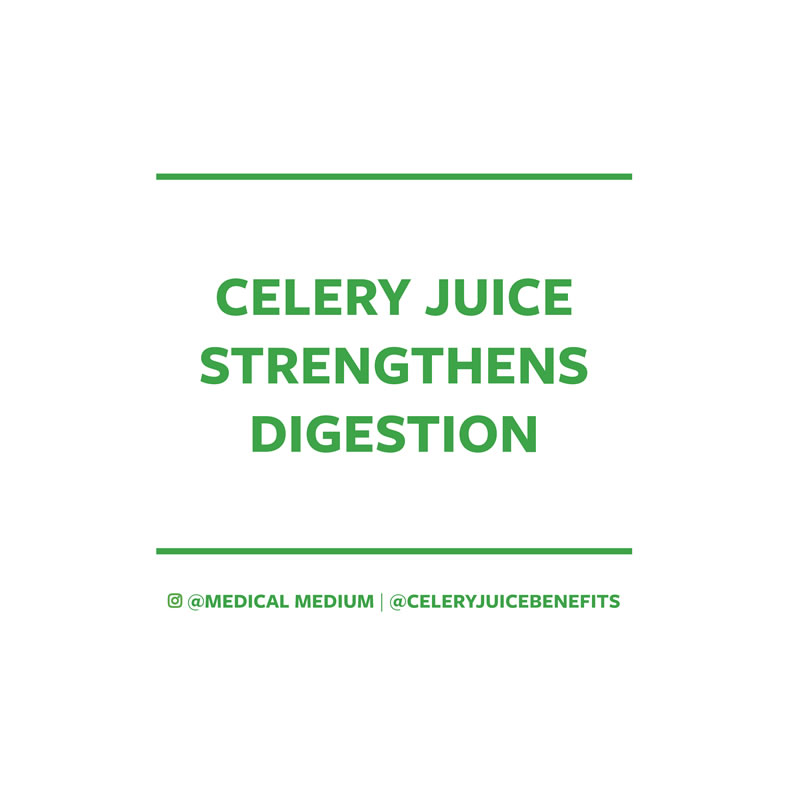 Drinking celery juice strengthens digestion