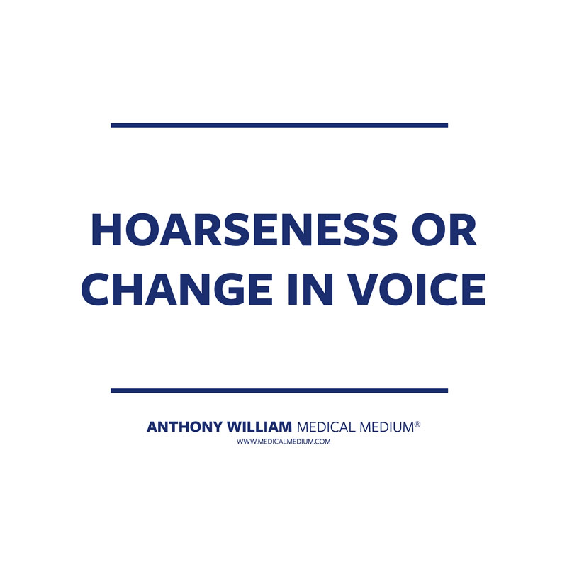 Hoarseness or Change in Voice 